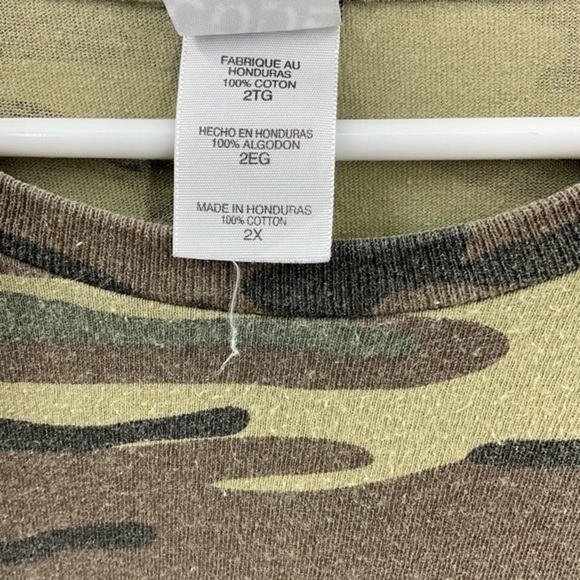 The salty dog Café camo print unisex cotton unisex T-shirt - Picture 4 of 5